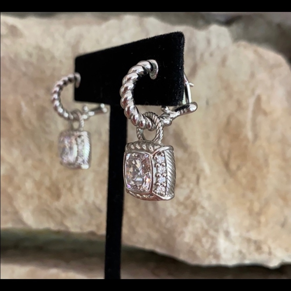 Judith Ripka SS earrings - Picture 2 of 7